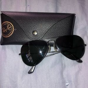 Authentic Black Ray Ban Aviators